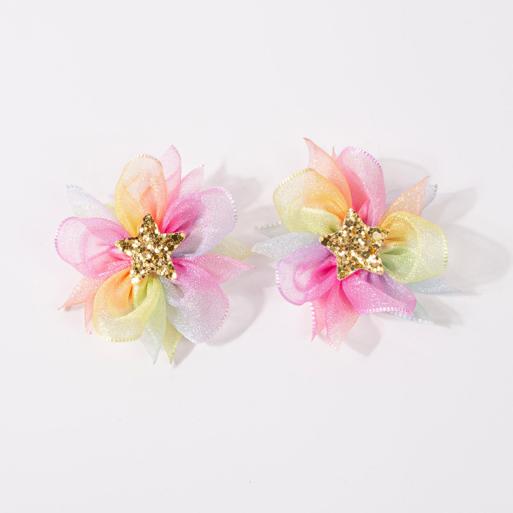 Women'S Accessories Rainbow Shops - 2/4 градиентных радужных шифоновых заколок для