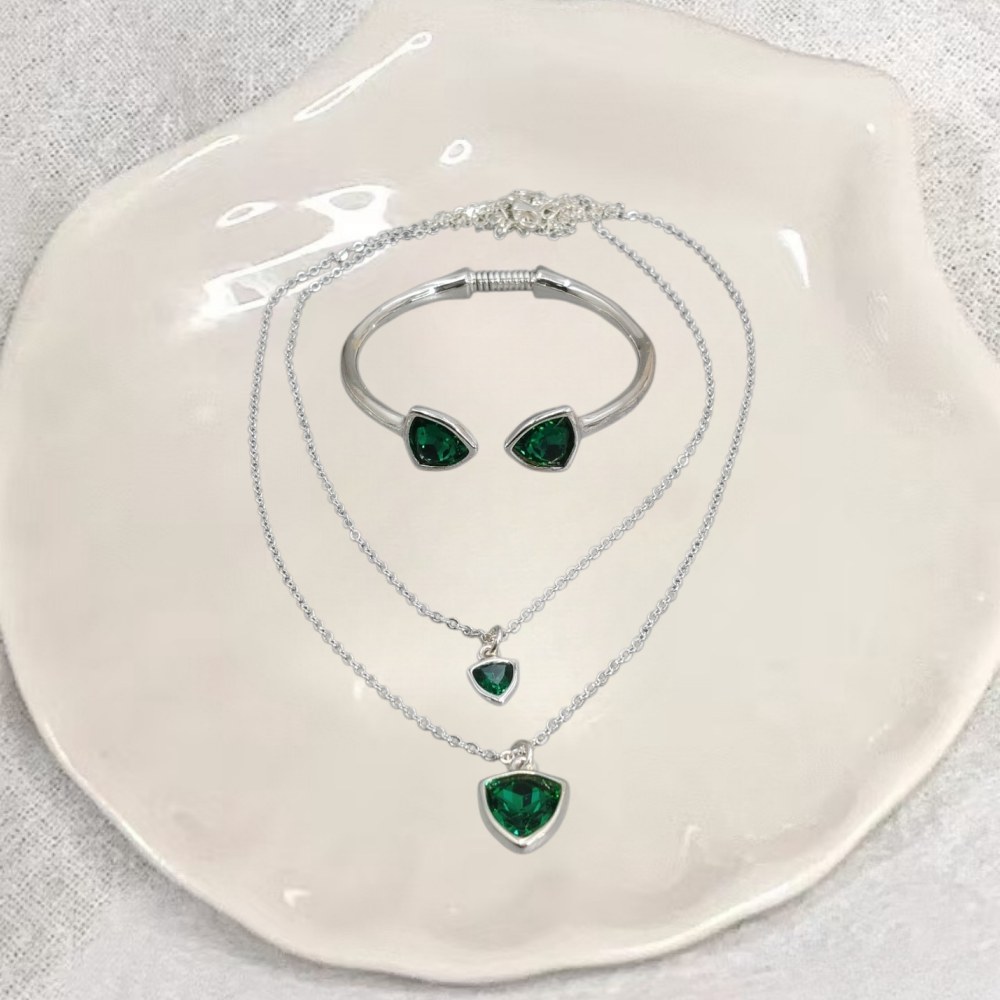 Layered Necklace Set - Весенний браслет из цветных кристаллов 2026