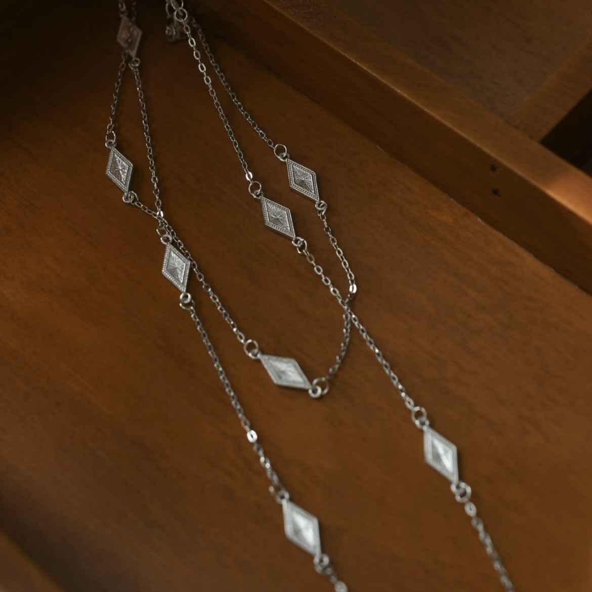 Новое серебряное двустороннее  – обзор и цена Layered Necklace Set